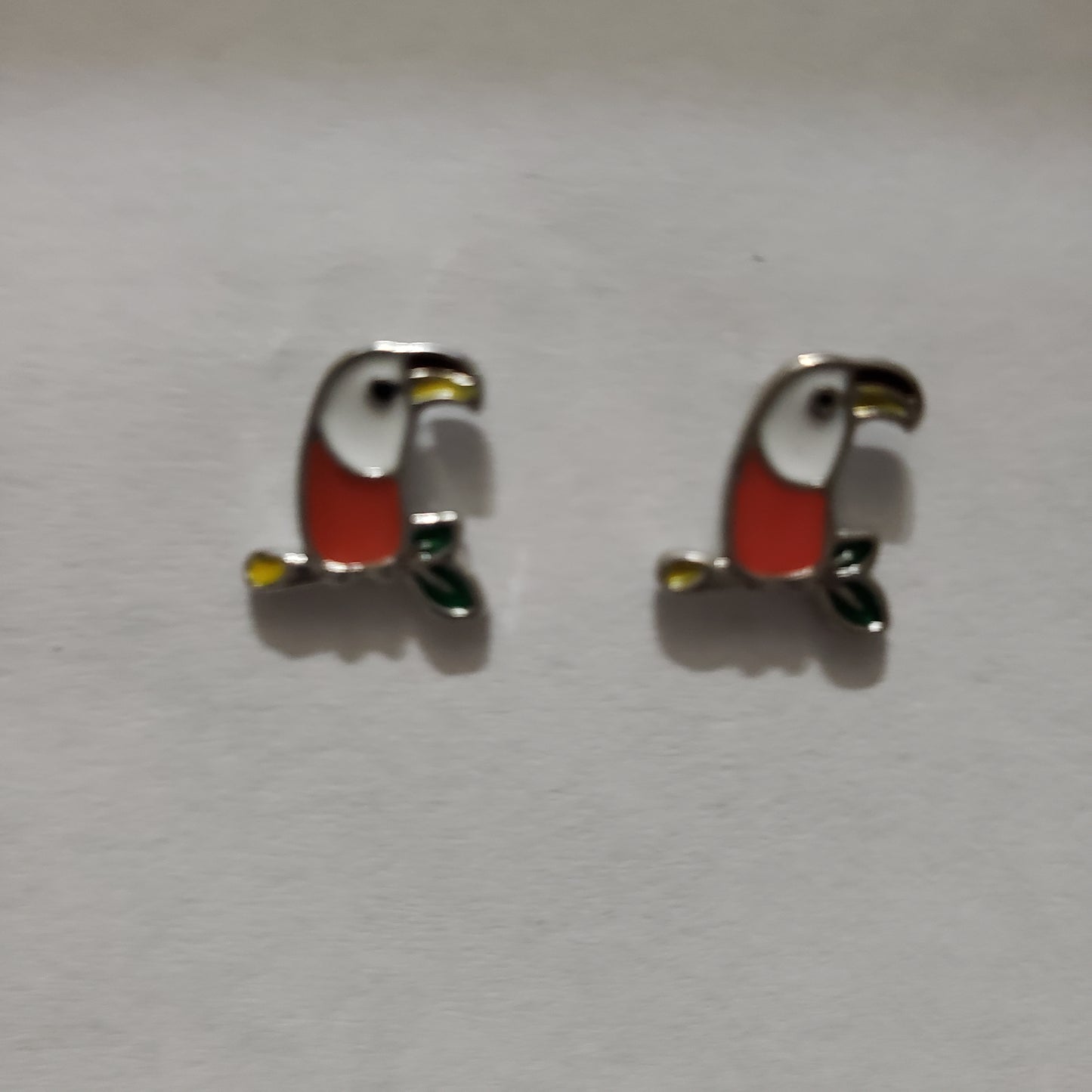 Kid's multi colored toucan bird earrings