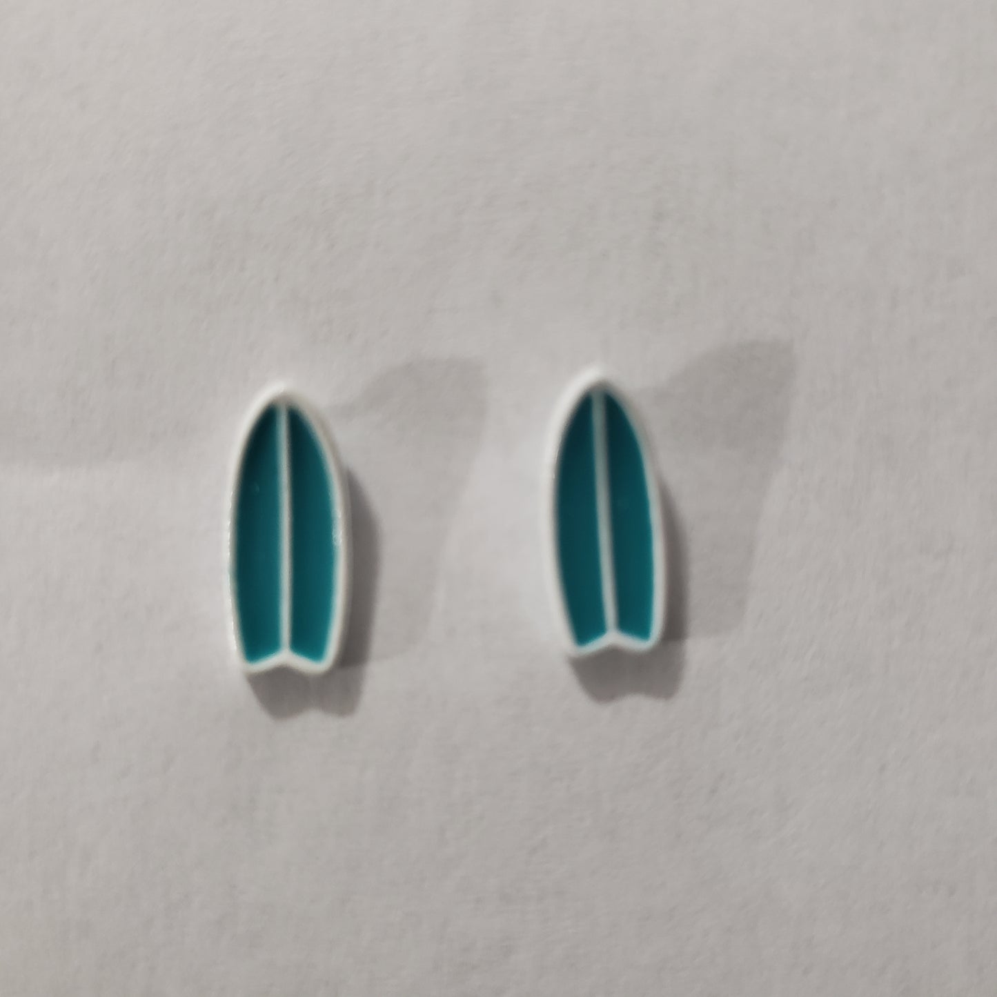 Kid's blue surfboard earrings