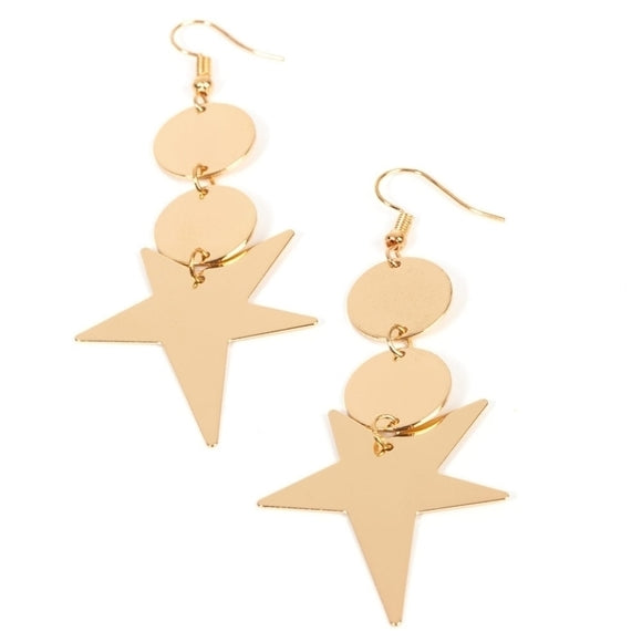 Women's gold star earrings