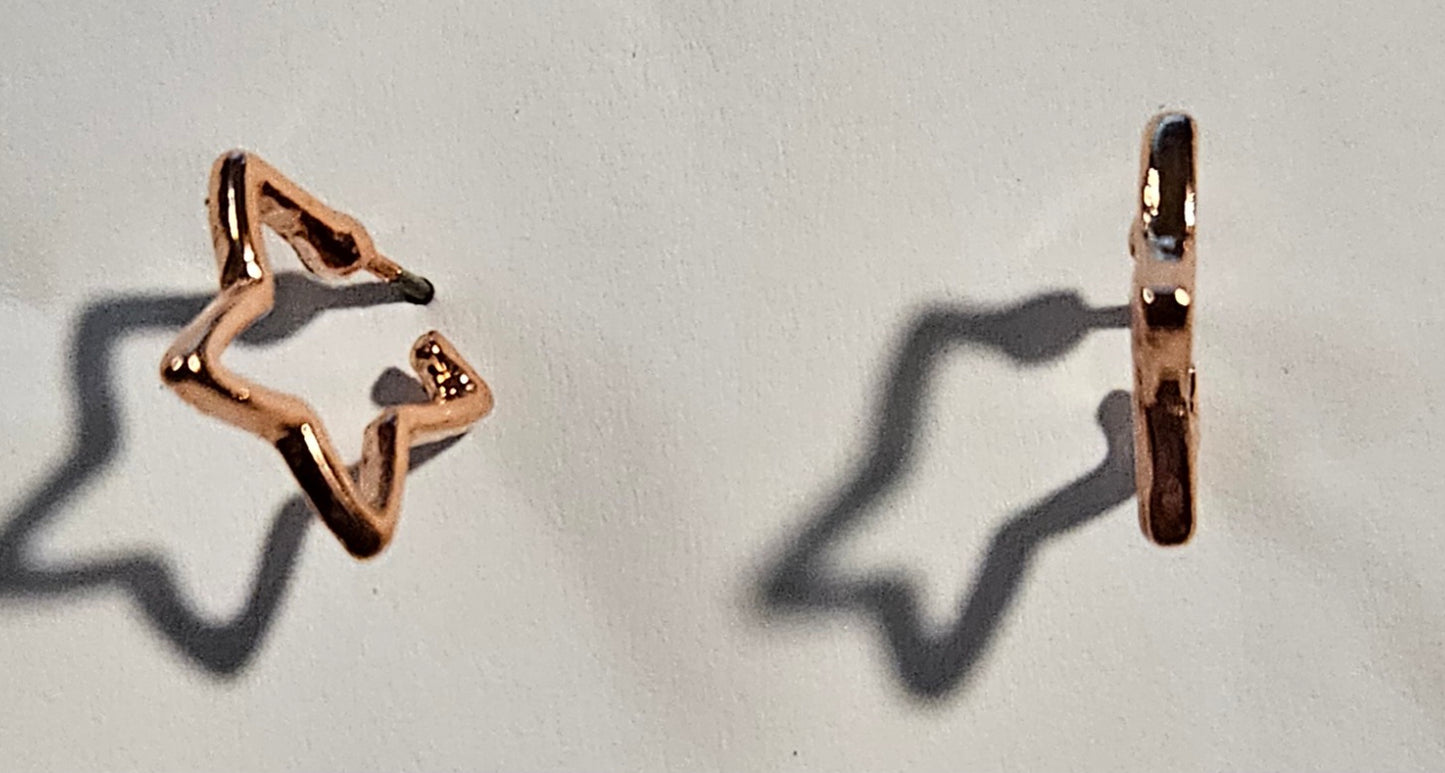 Kid's gold star earrings