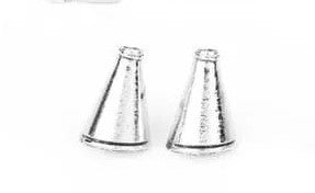 Kid's silver cheer mega phone earrings