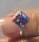 Kids purple regal square rhinestone ring