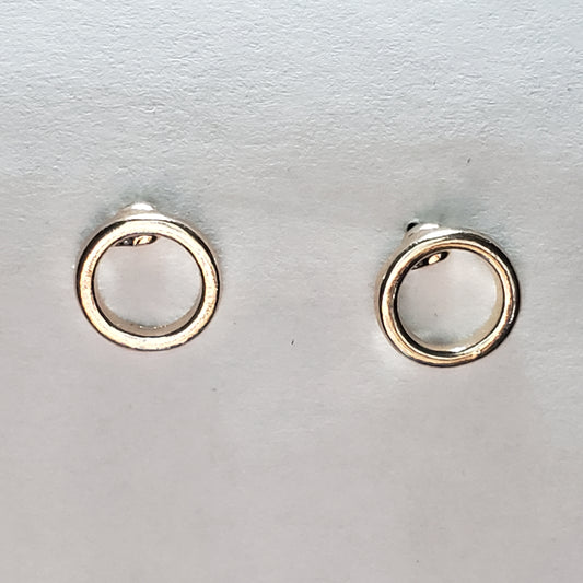 Kids' gold circle earrings