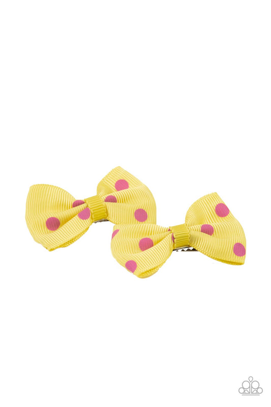 Polka Dot Drama (Yellow) Hair Clip
