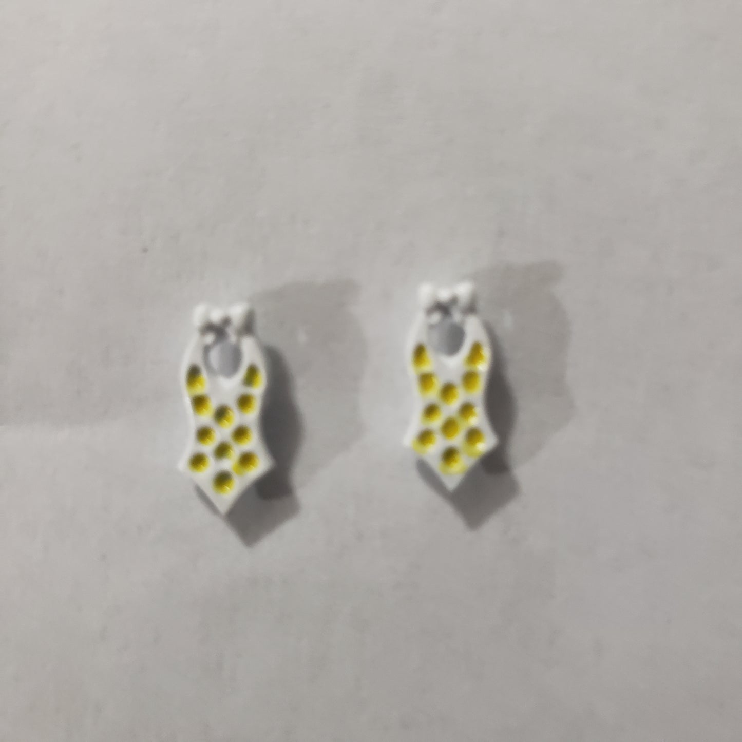 Kid's yellow one piece swimsuit earrings