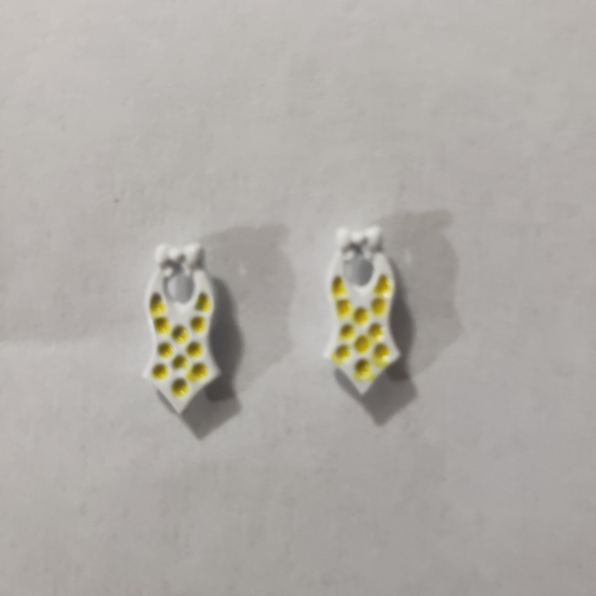 Kid's yellow one piece swimsuit earrings