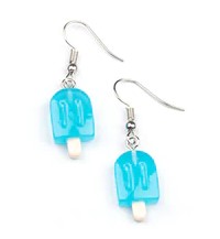 The summery popsicle frames vary in shades of pink, purple, yellow, orange and blue. Earrings attach to standard fishhook fittings.