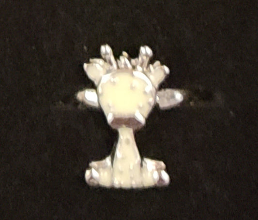 Kid's silver giraff ring