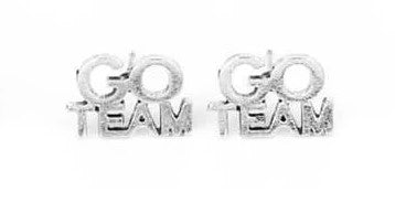 Kid's silver Go Team earrings