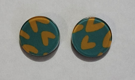 Round Button (Teal/Peach)